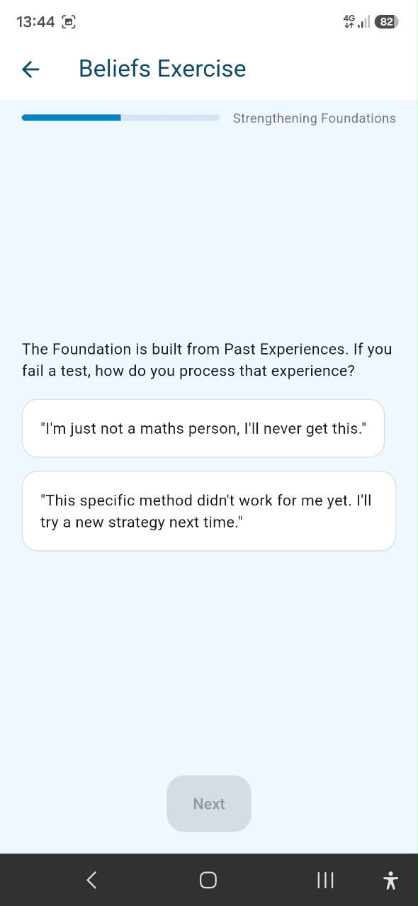 Interactive lesson exercise